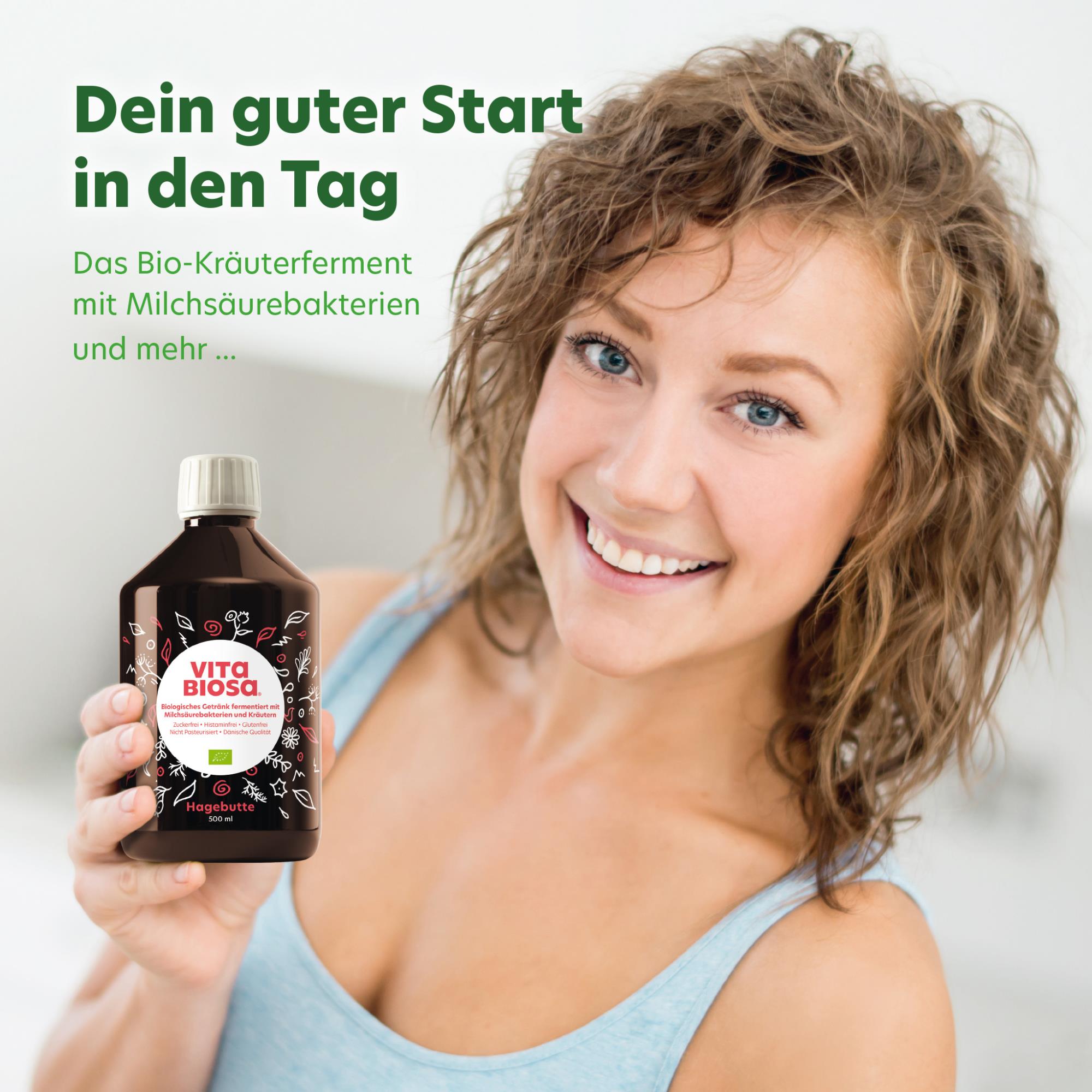 Vita Biosa Hagebutte Kräuter 100% biologisch Milchsäurebakterien ohne Zucker vegan